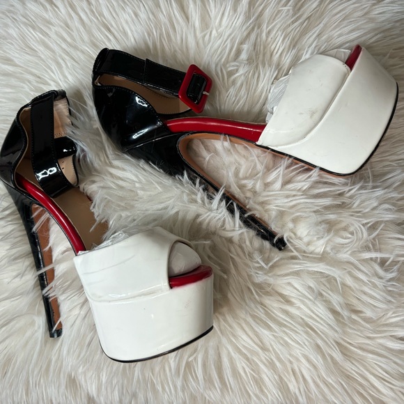 VERISSON Women's Fashion Stiletto Pumps Buckle Strappy Platform Court - Picture 3 of 8